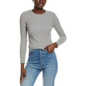 Perfectwhitetee Womens  Ribbed Structured T-Shirt, Grey